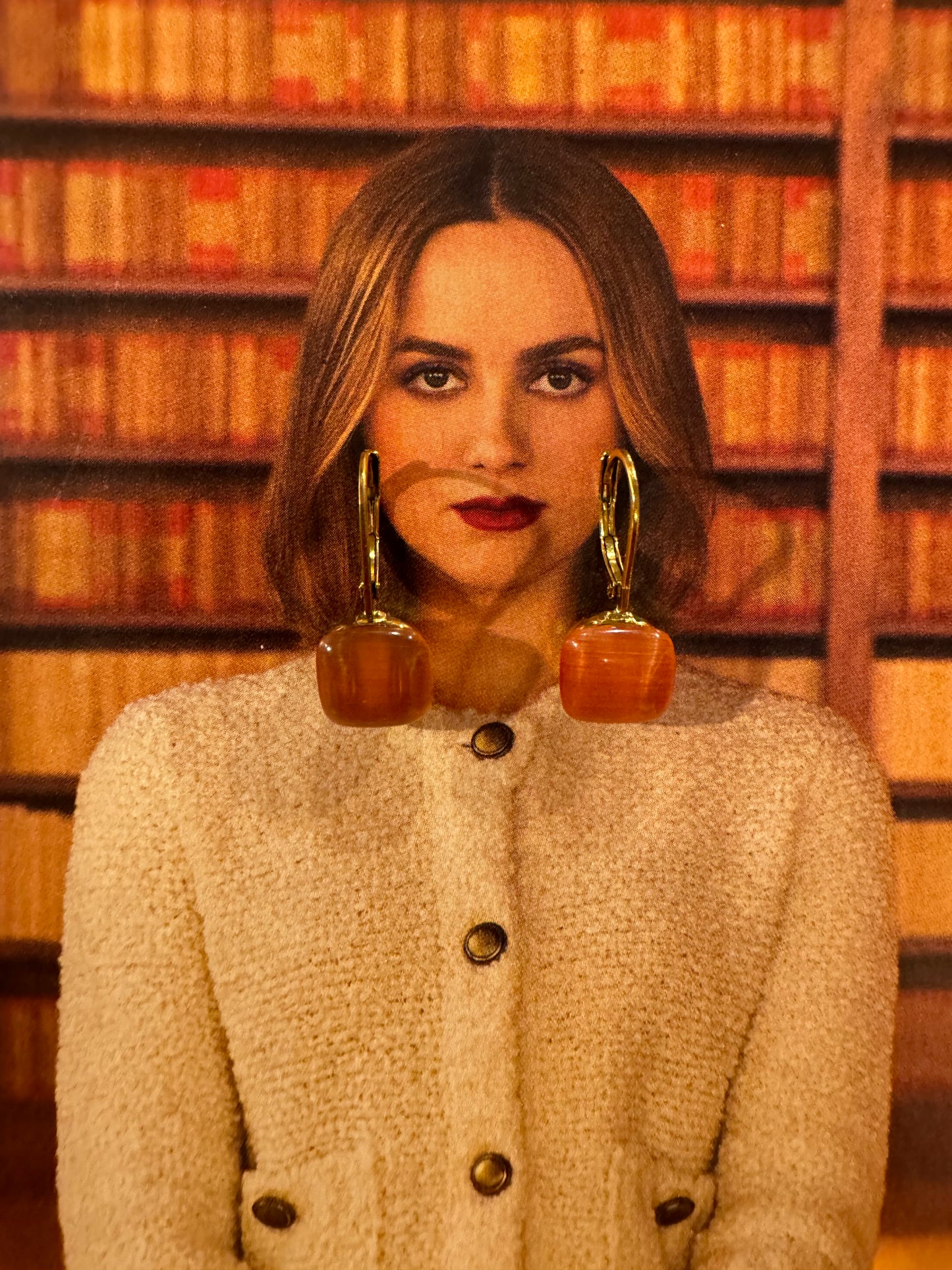 Pendientes Estilo Pomellato Naranja Oscuro