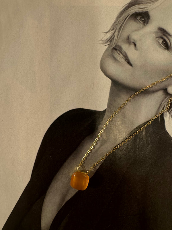 Collar Estilo Pomellato Naranja Claro