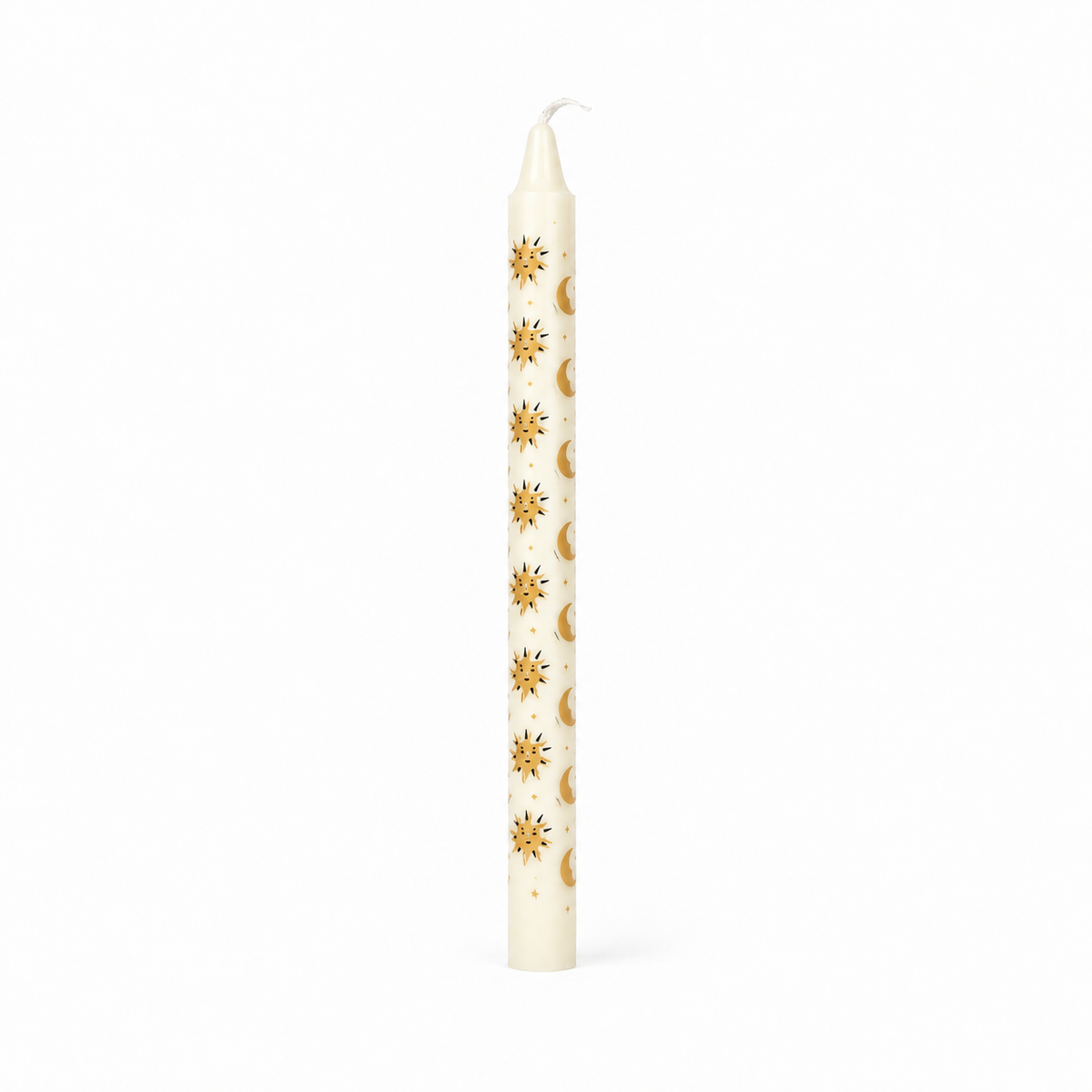 Vela de Candelabro Estampada Blanca Astros