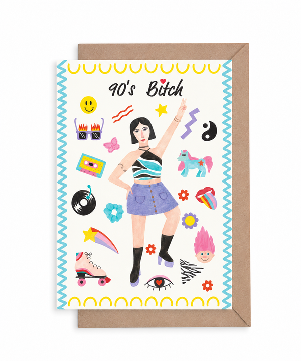 A6 Tarjeta o Postal con Sobre 90s Bitch