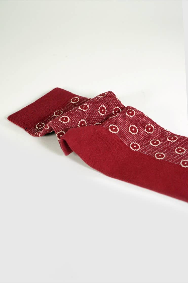Calcetines Hombre Granates con Circulitos