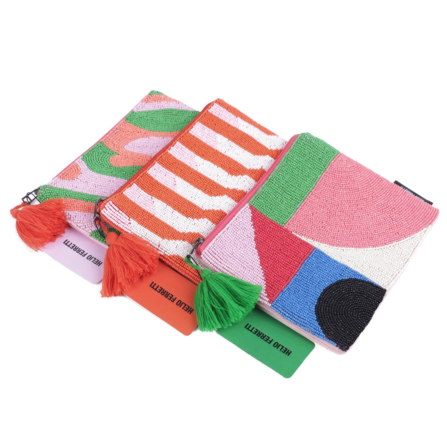 Cartera Monedero Clutch Cuentas Psicodélica