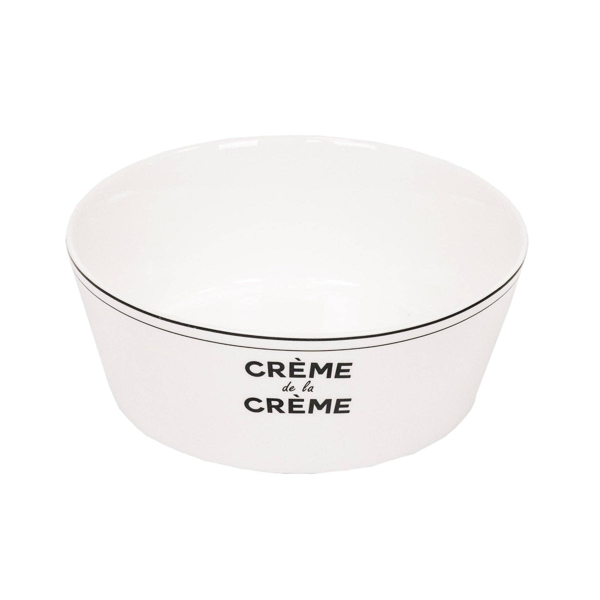 Cuenco Bowl Bol Blanco con Filo Negro Creme de la Creme