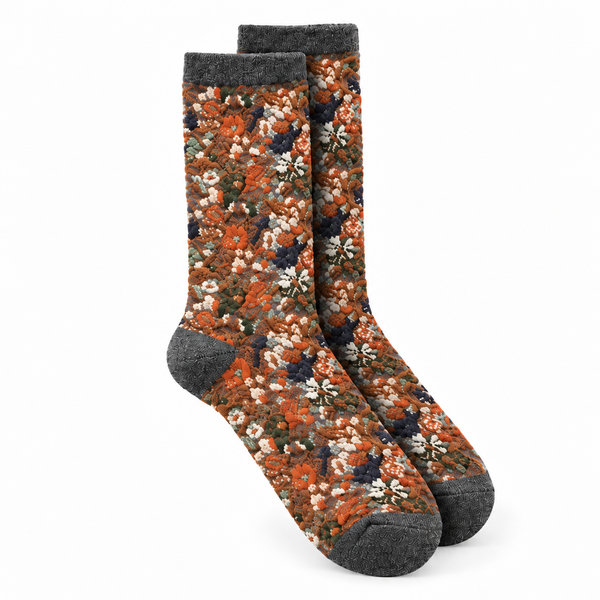 Calcetines microflores hilo metalizado - Gris