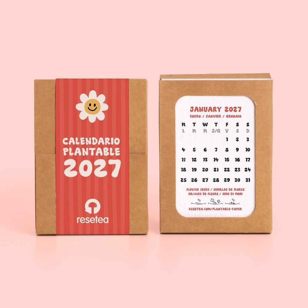 Calendario Plantable 2027 En Inglés