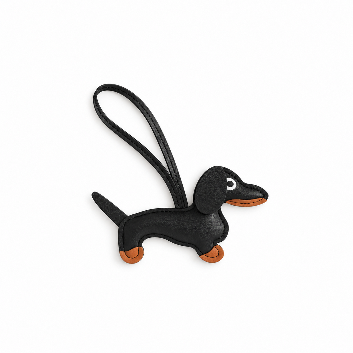 Charm Teckel Negro con tira completa