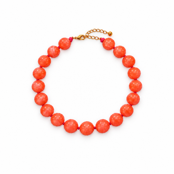 Collar Bolas Coral