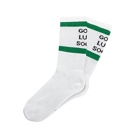 Good Luck Socks Deportivos Blancos con Verde