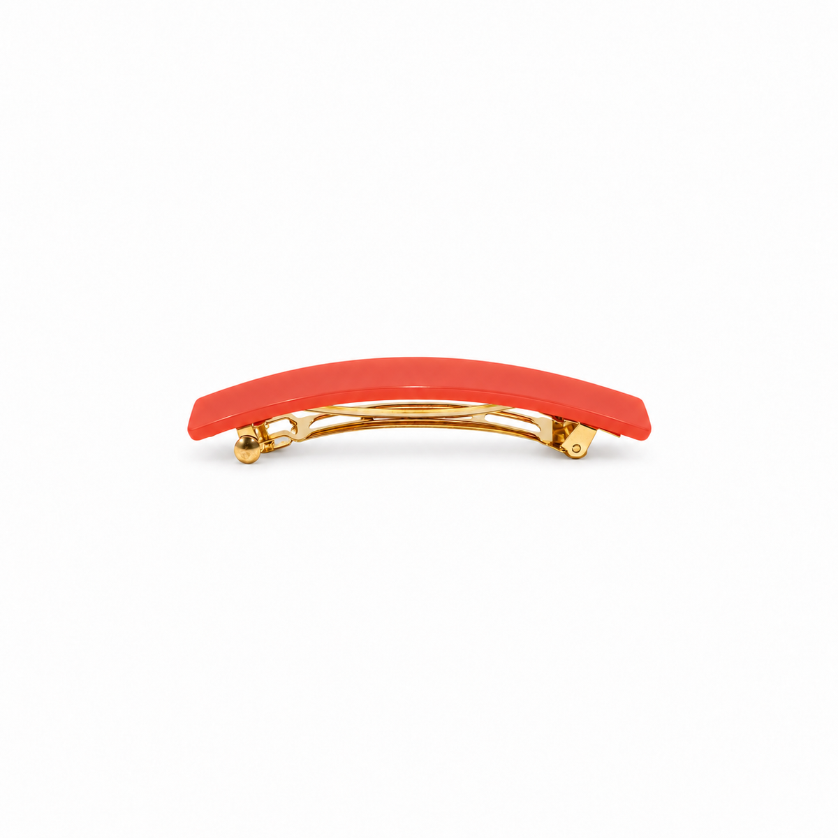 Maxi Pasador Rectangular Coral centrado sobre fondo blanco