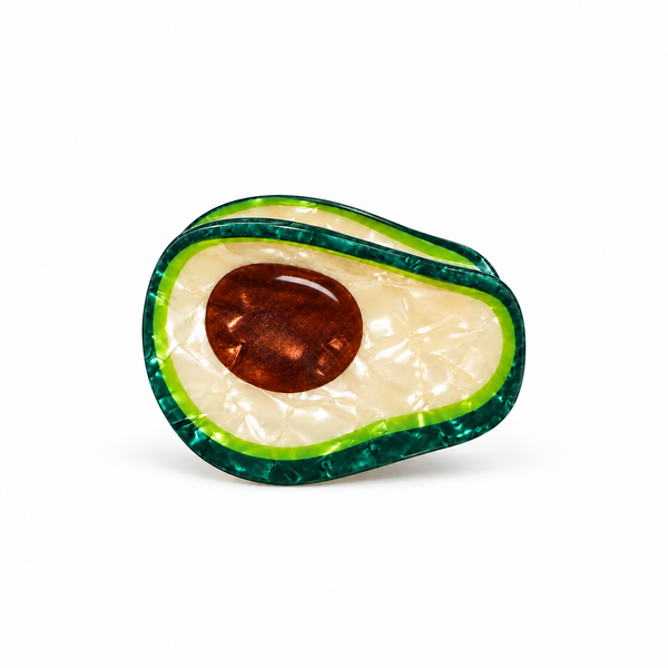 Pinza de Pelo Aguacate — foto frontal de estudio sobre blanco