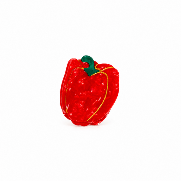Pinza de Pelo Pimiento — foto frontal de estudio sobre blanco