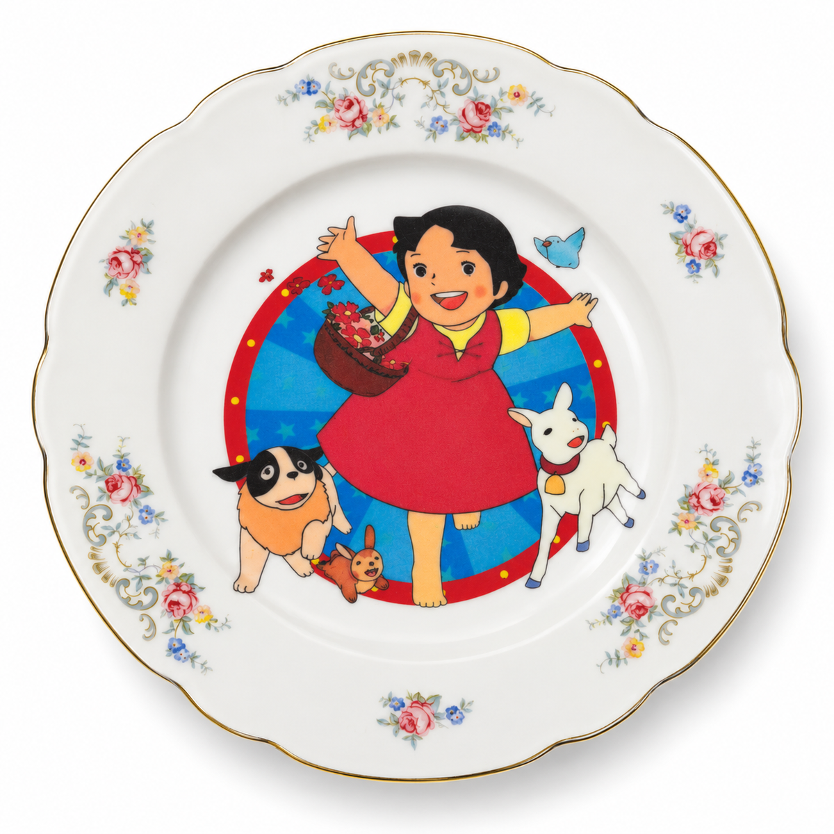 Plato Heidi sobre fondo blanco