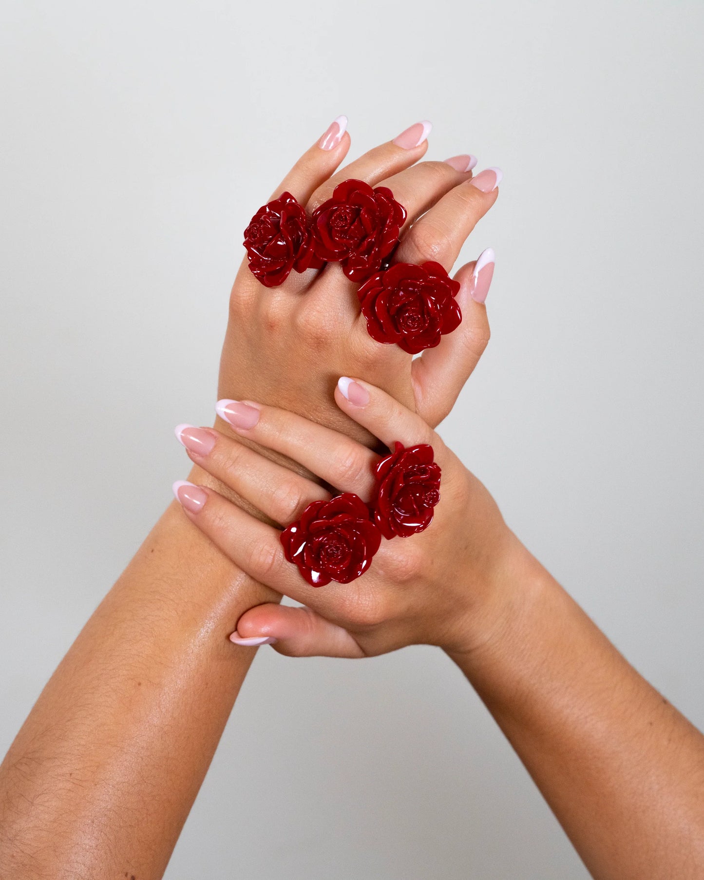 Scarlet Magnolia Flower Ring