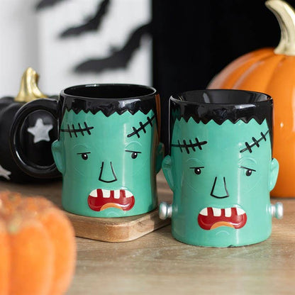 Lámpara Aromática de Cerámica, Quemador Aceites Esenciales Cera Wax Melts Frankestein Monstruo