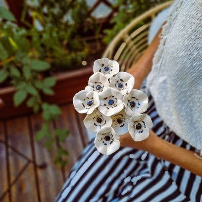 Flor Cerámica Amapola Roja