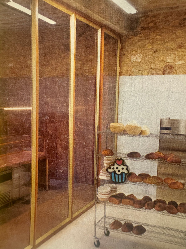 Mini Pendientes Muffin o Bollo o Pastel Azul con Nata y Guinda Tipo II