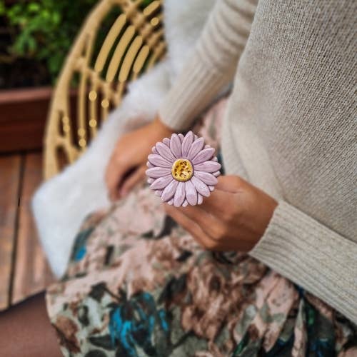 Flor Cerámica Rosa Gerbera