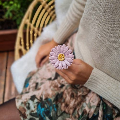 Flor Cerámica Rosa Gerbera