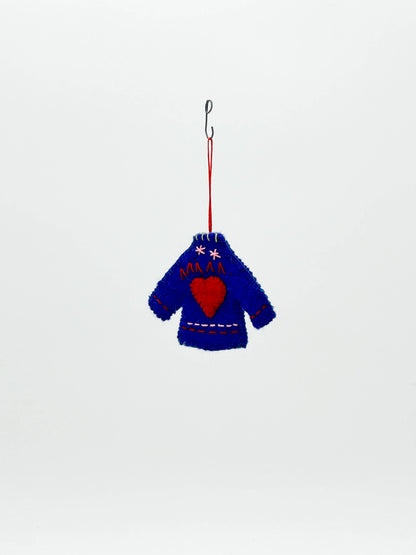 Heart Shaped Jumper Christmas Decoration