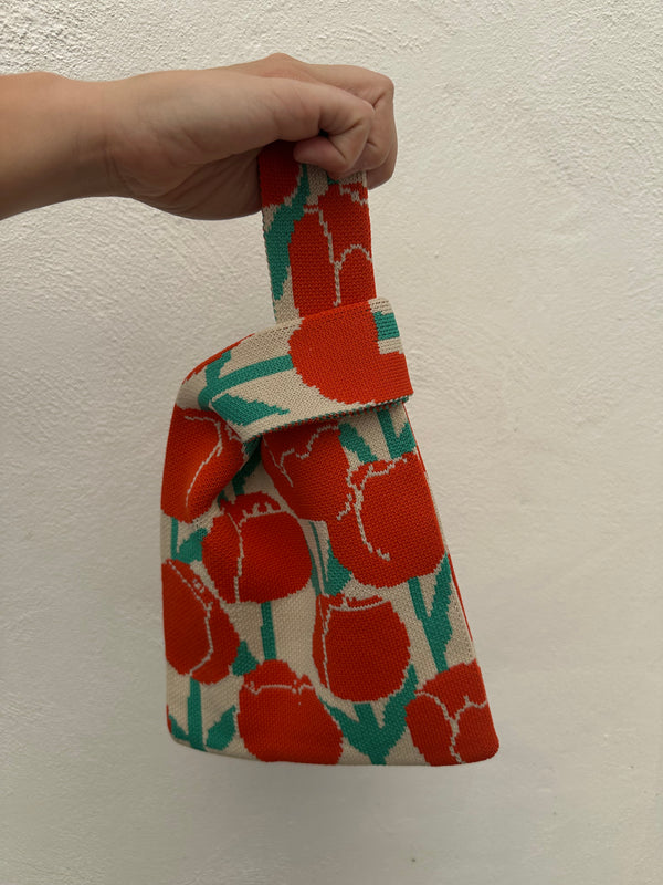 Bolso Japonés Pequeño Tulipanes Naranjas