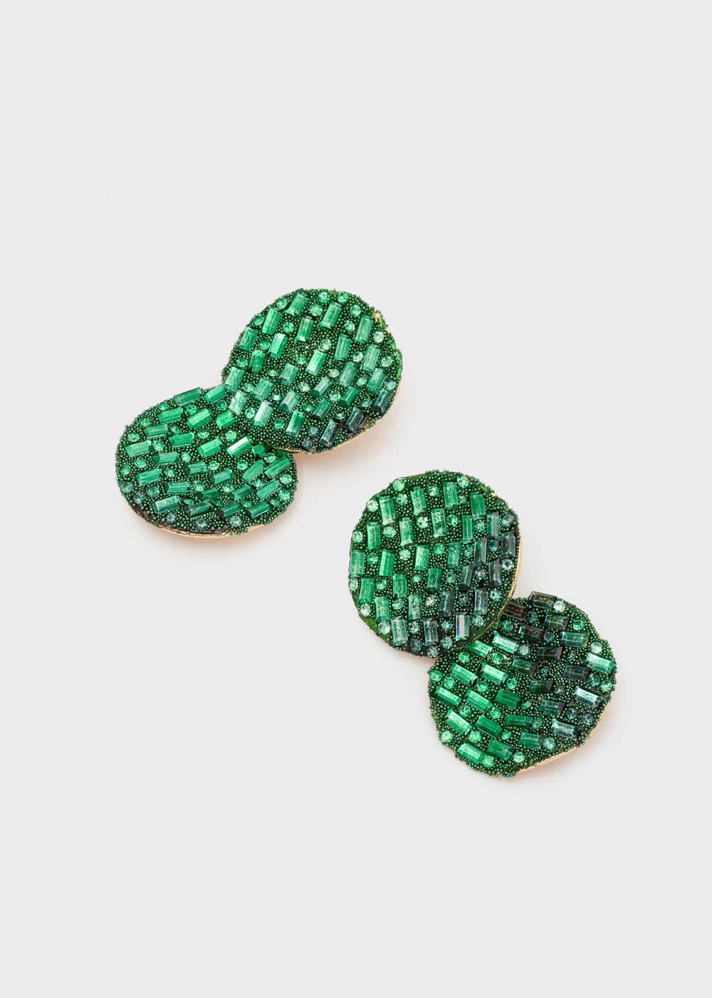 Pendientes Dos Círculos Fucsia Brillantes