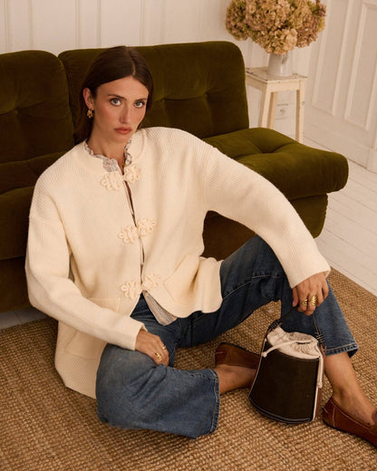 Cardigan Chaqueta Botón Oriental