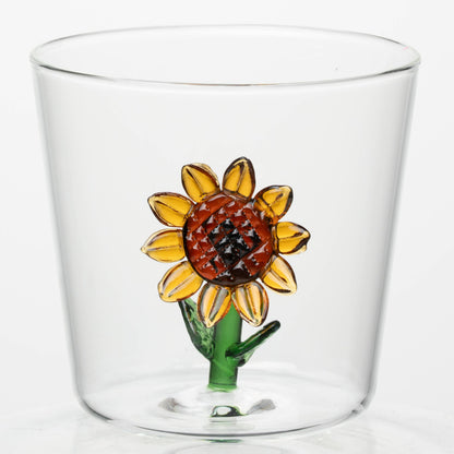 Vaso Vidrio Figura Dentro Girasol