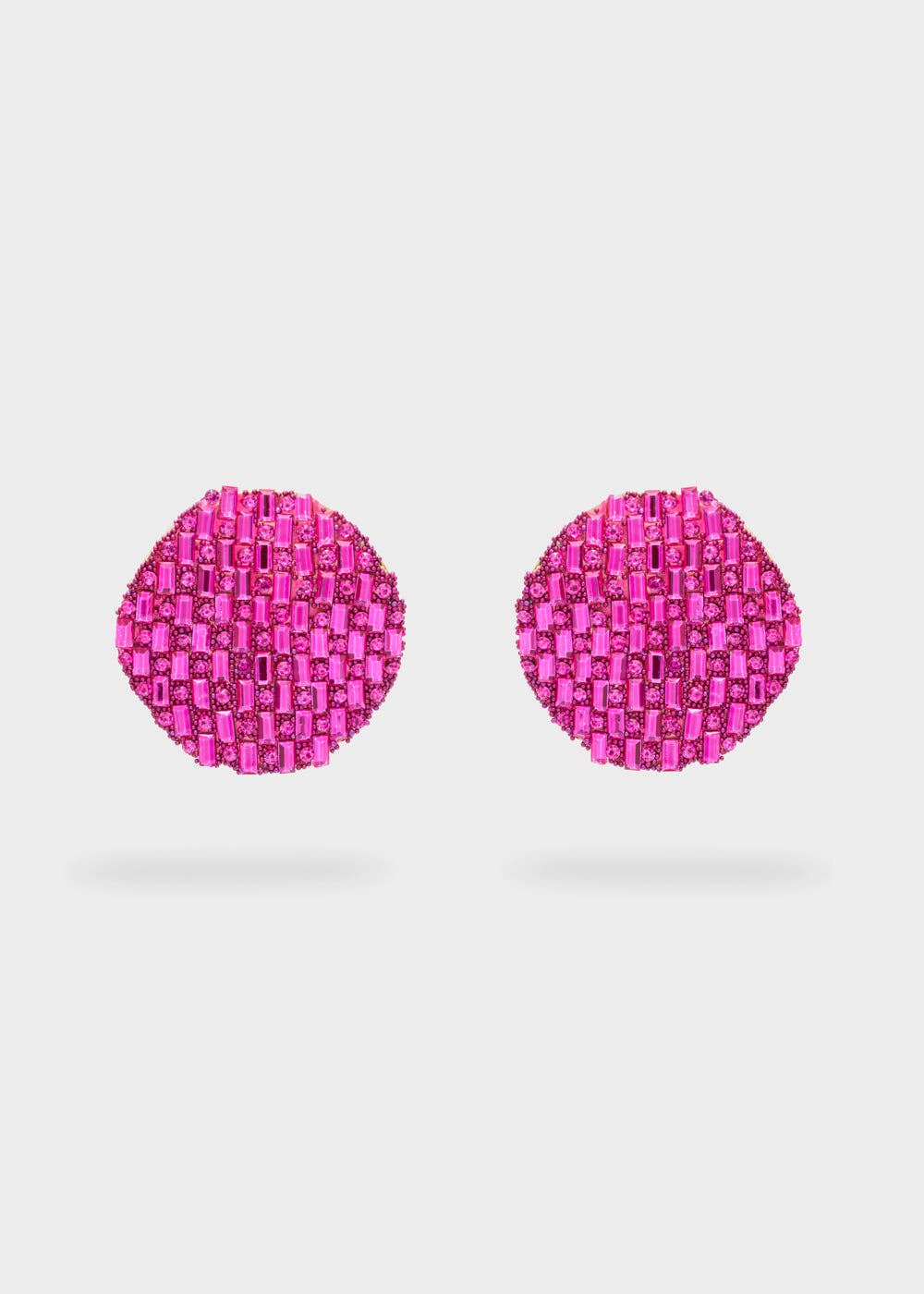 Pendientes Círculo Rosa Brillantes