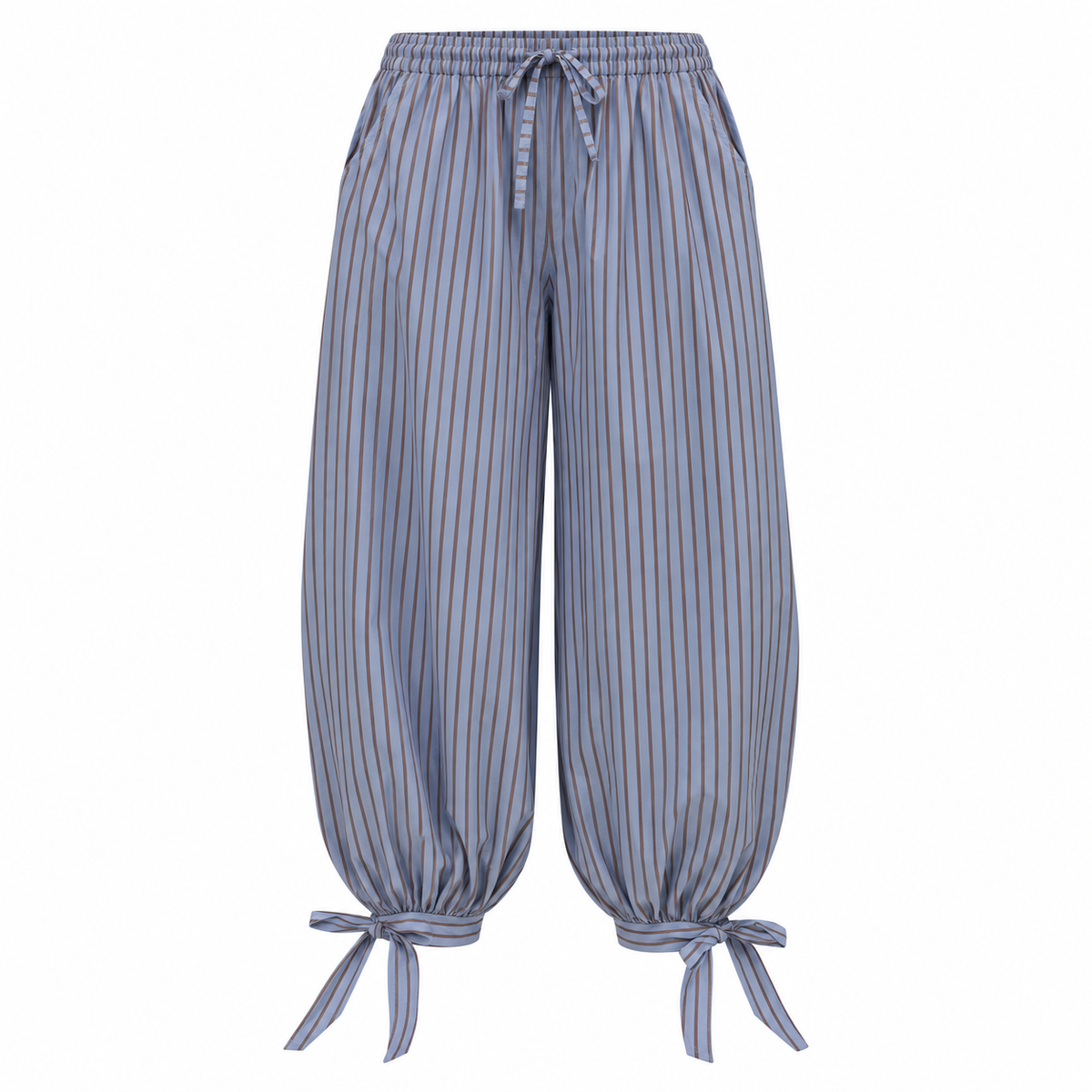 Pantalón Rayas Camisa Bombacho — foto de estudio fondo blanco