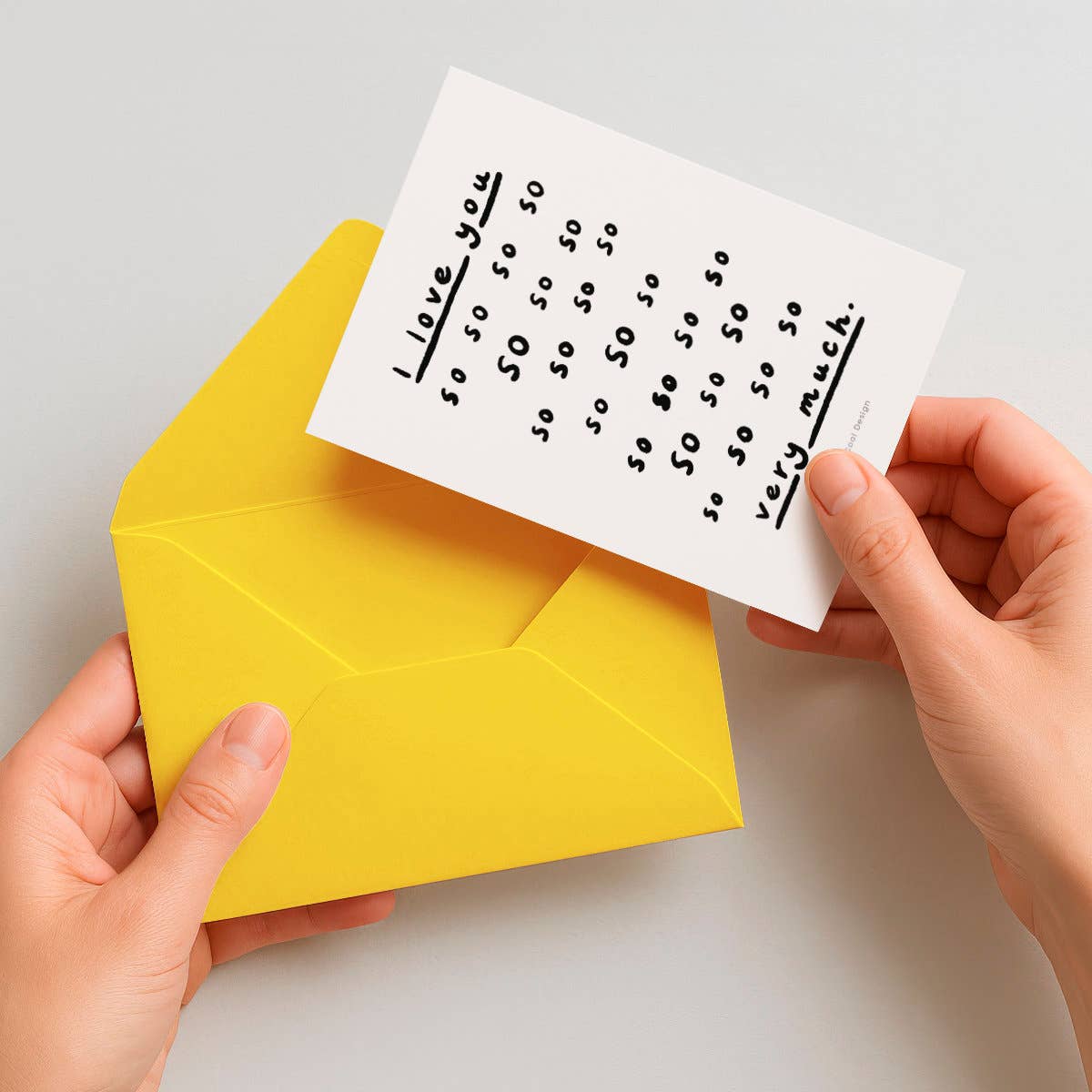 A6 Tarjeta o Postal con Sobre I Love You So So Much