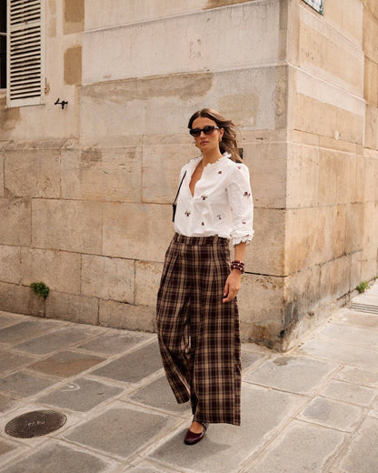 Pantalones Cuadros Franela Culotte