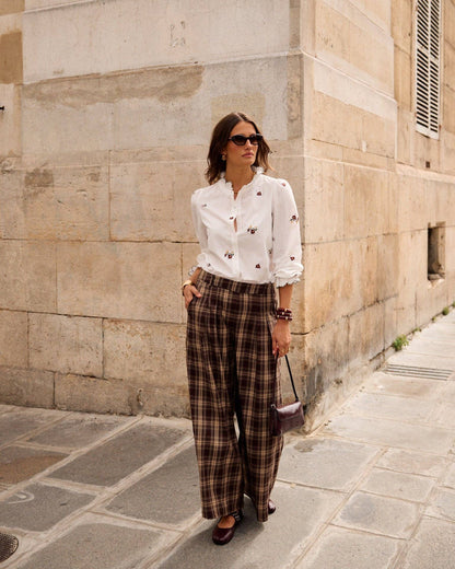 Pantalones Cuadros Franela Culotte
