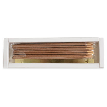 Caja Incienso Verde Aroma Higo con Frase "Authentique" + Soporte