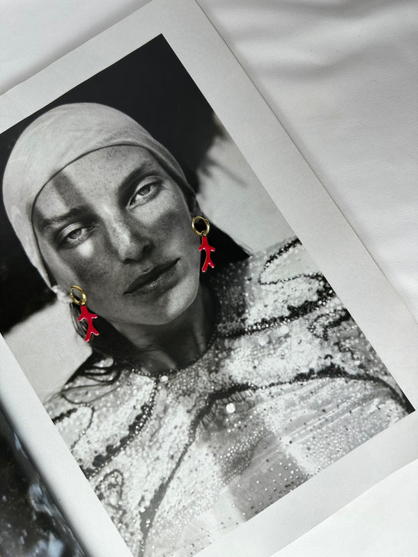 Mini Pendientes Coral