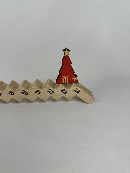 Calendario Adviento Navidad Madera