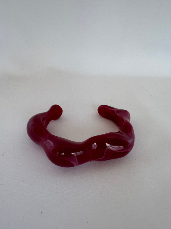 Pulsera Resina Flor Fucsia