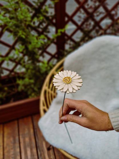 Flor Cerámica Rosa Gerbera