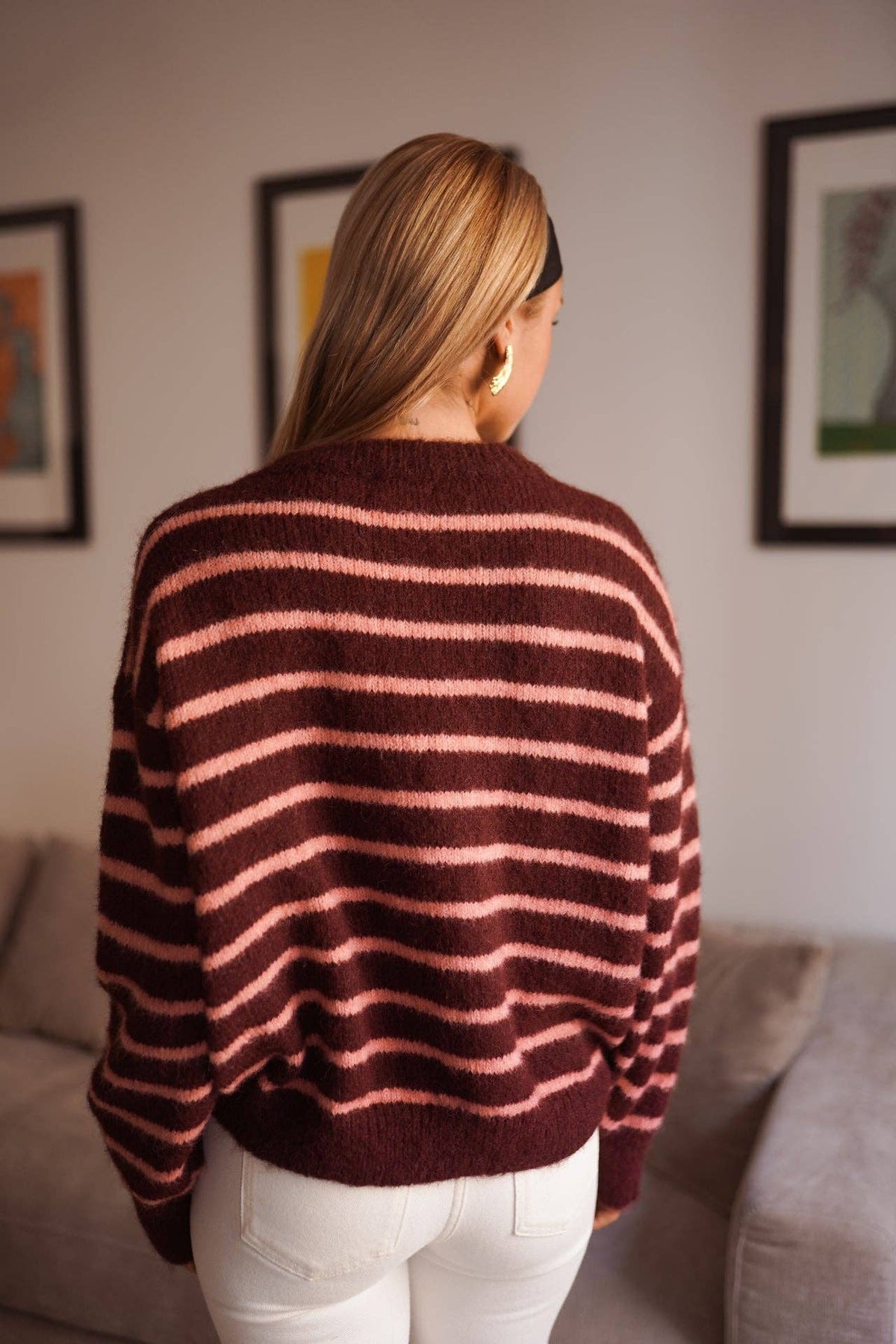 Jersey Rayas Malva Amarillo