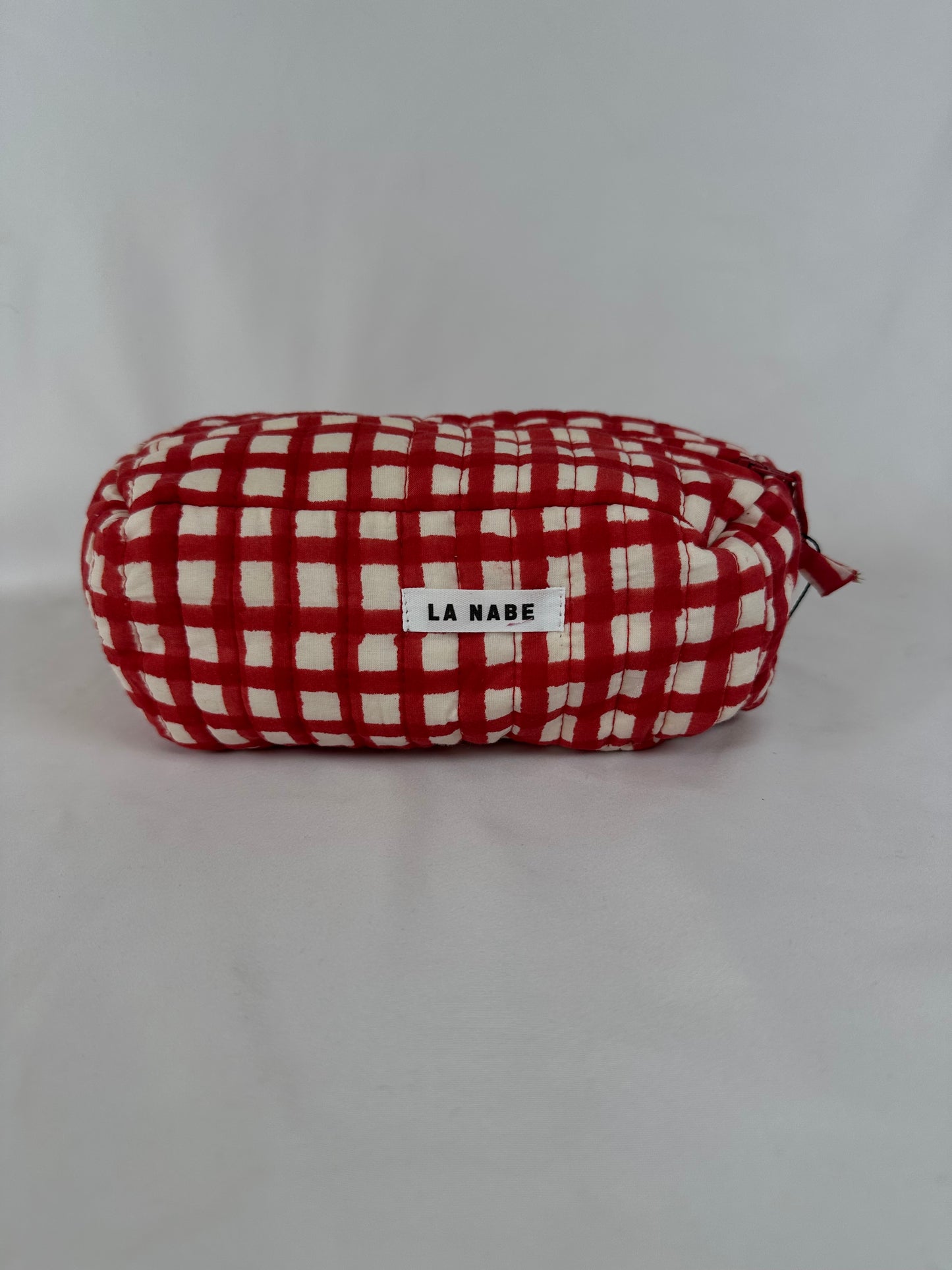 Neceser Cuadros Vichy Rojo y Blanco Pequeño