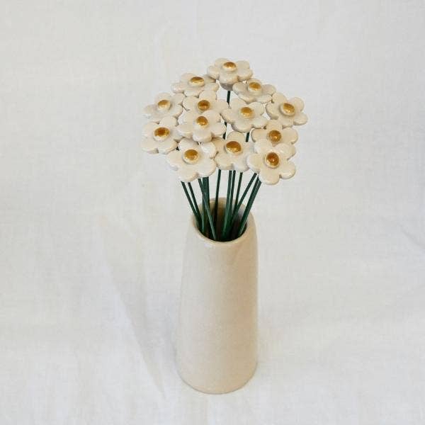 Flor Cerámica Flor de fresa