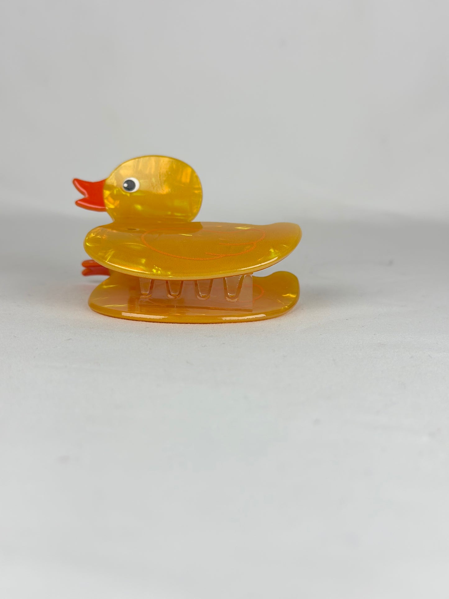 Pinza de Pelo Patito Pato Amarillo de Goma