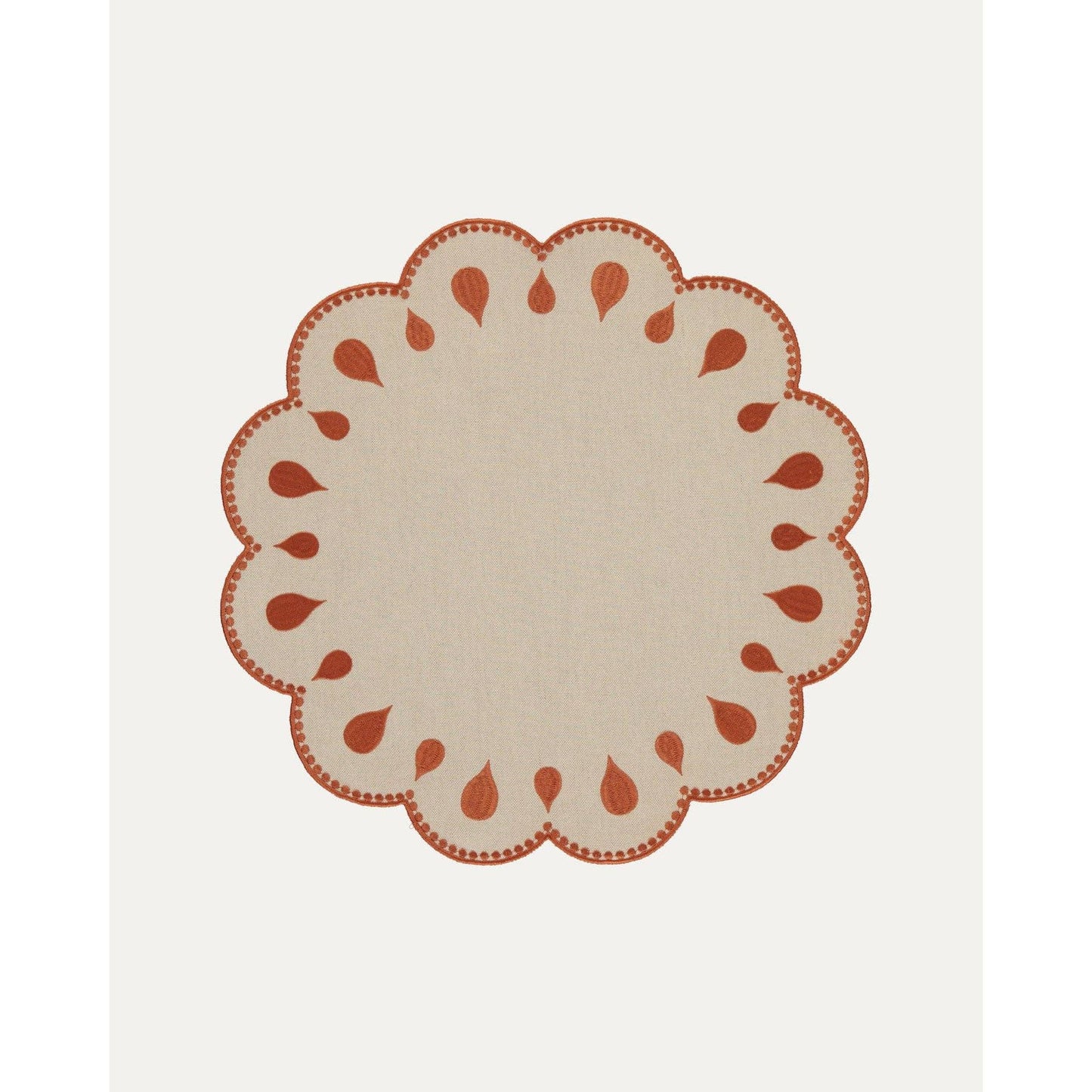 Mantel Individual gotas beige terracota