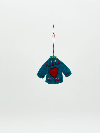 Heart Shaped Jumper Christmas Decoration