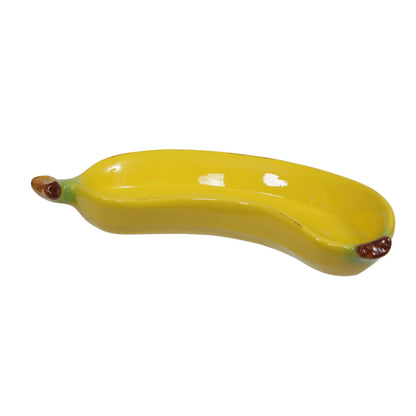 Plato Grande en Forma de Plátano Amarillo