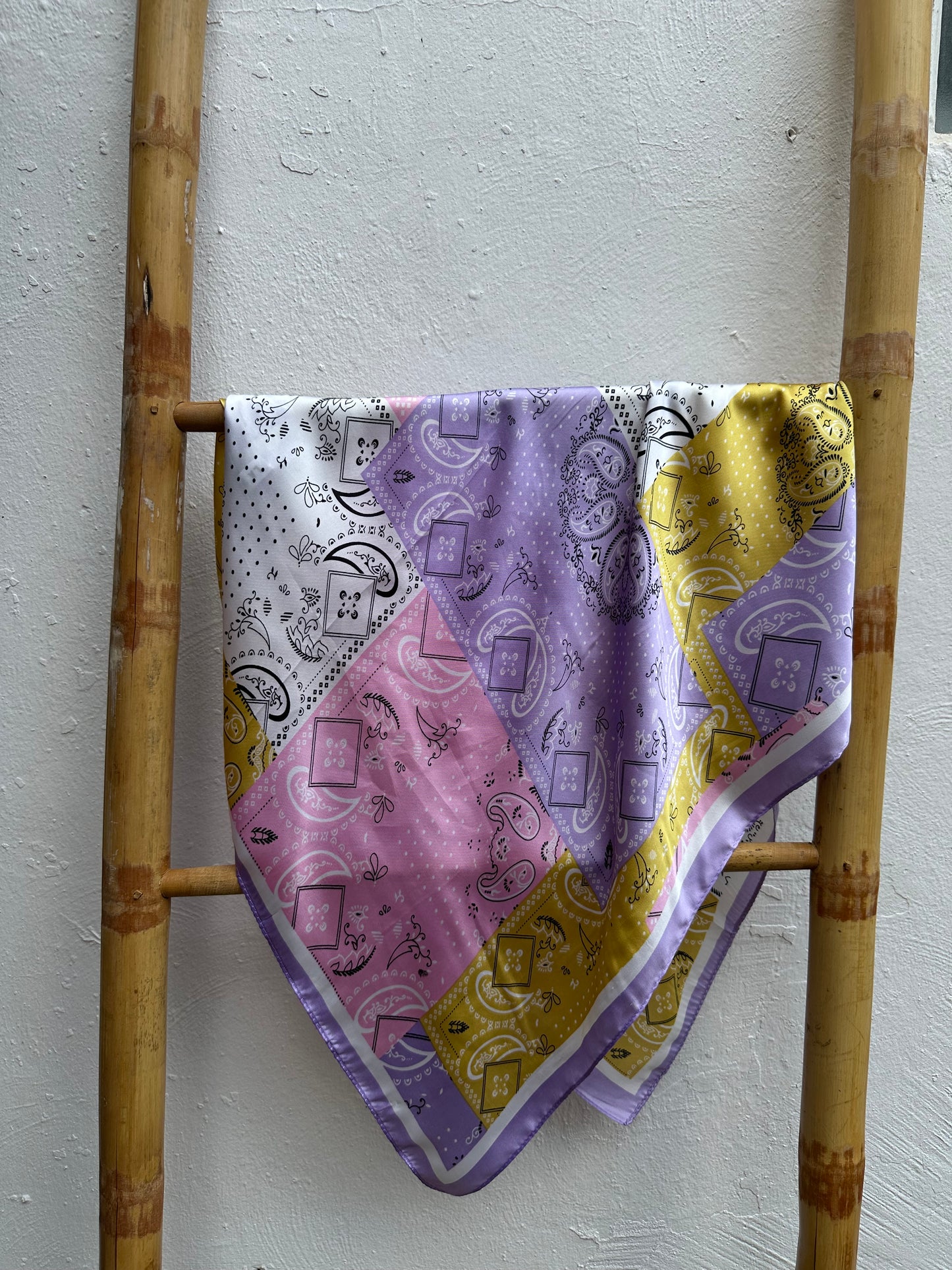 Pañuelo Imitación Bandana Varios Colores Azul Rosa Morado Amarillo