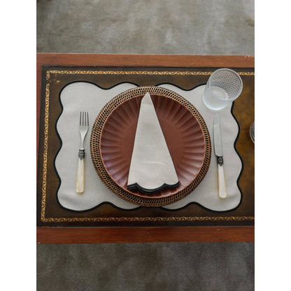 Mantel Individual Ondas Negro