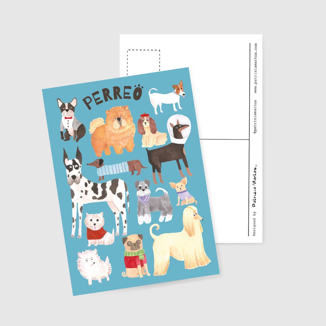 A6 Tarjeta o Postal con Sobre Perreo