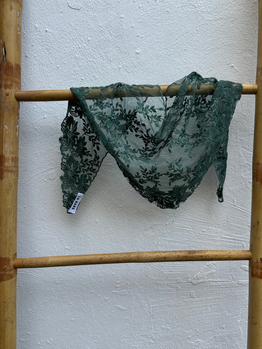 Pañuelo Bandana Encaje Verde