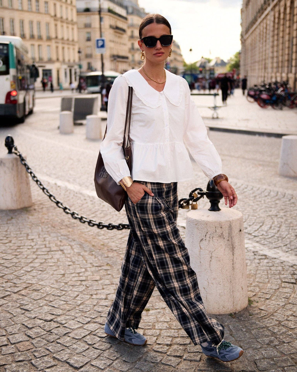 Pantalones Cuadros Franela Culotte