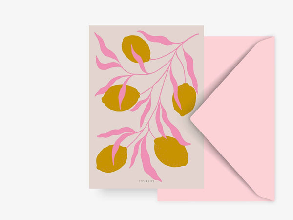 Postal Tarjeta A6 Limones
